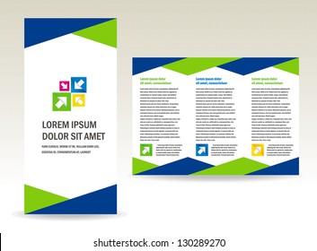 brochure folder triangles design / cmyk