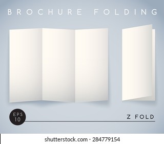 Brochure Folding : Z Fold : Vector Illustration