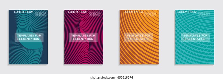 Brochure. Geometric halftone gradients. Eps10 vector.