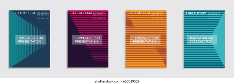 Brochure. Geometric halftone gradients. Eps10 vector.