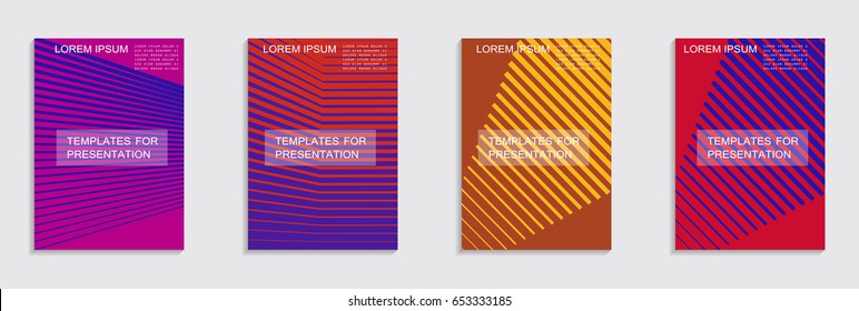 Brochure. Geometric halftone gradients. Eps10 vector.