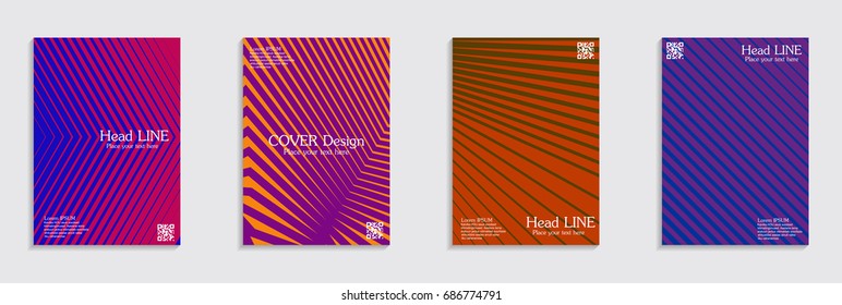 Brochure. Geometric halftone gradients. Eps10 vector.