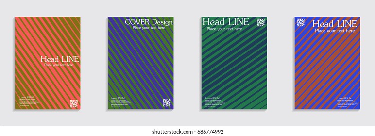 Brochure. Geometric halftone gradients. Eps10 vector.