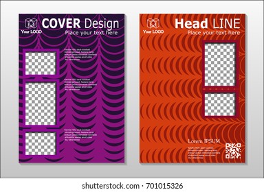 Brochure. Geometric halftone gradients. Eps10 vector.