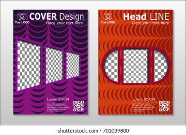 Brochure. Geometric halftone gradients. Eps10 vector.