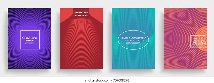 Brochure. Geometric halftone gradients. Eps10 vector.