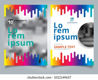 Brochure geometric layout design template, Annual report, Leaflet, Advertising, poster, Magazine, Business for background, Empty copy space, colorful  tone vector illustration artwork A4 size.