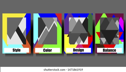 Brochure with geometrically correct shapes and figures. Rectangular template brochure, report, catalog, magazine. Brochure layout modern abstract background. Vector image.