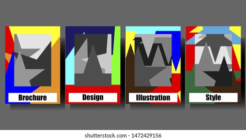 Brochure with geometrically correct shapes and figures. Rectangular template brochure, report, catalog, magazine. Brochure layout modern abstract background. Vector image.
