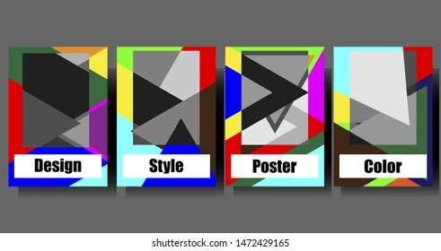 Brochure with geometrically correct shapes and figures. Rectangular template brochure, report, catalog, magazine. Brochure layout modern abstract background. Vector image.