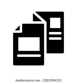 brochure glyph icon illustration vector graphic