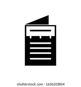Brochure with glyph icon vector
