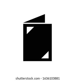 Brochure with glyph icon vector