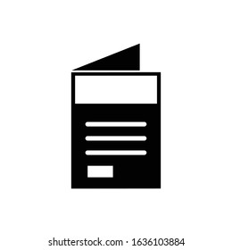 Brochure with glyph icon vector