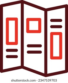 Brochure Glyph Two Color Icon For Personal And Commercial Use.
