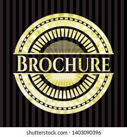 Brochure gold badge or emblem. Vector Illustration. Detailed.