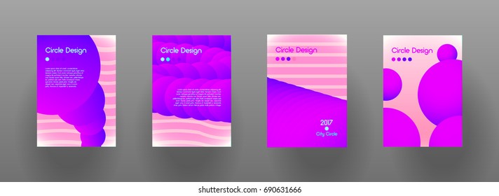 Brochure Gradient Circle Design Minimalistic Template