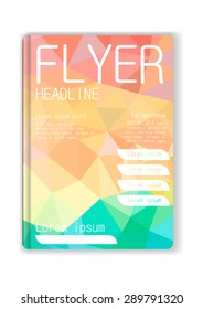 Brochure graphic design low-poly  full color abstract