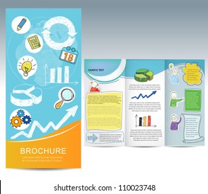 Brochure with hand drawn elements