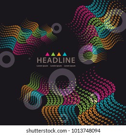 Brochure header colorful layout background template design