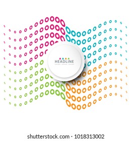 Brochure header colorful layout background template design
