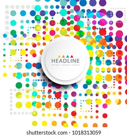 Brochure header colorful layout background template design