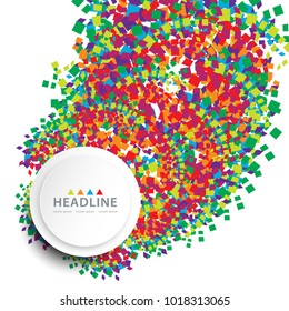 Brochure header colorful layout background template design
