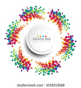 Brochure header colorful layout background template design