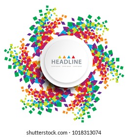 Brochure header colorful layout background template design