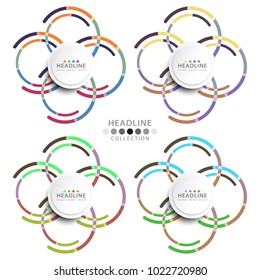 Brochure header colorful layout background template design collection
