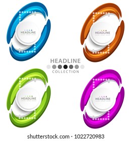 Brochure header colorful layout background template design collection