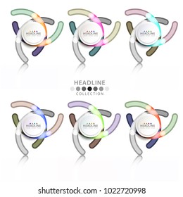 Brochure header colorful layout background template design collection