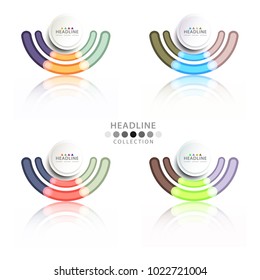 Brochure header colorful layout background template design collection