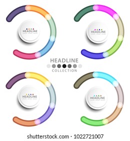 Brochure header colorful layout background template design collection