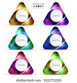 Brochure header colorful layout background template design collection