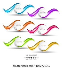 Brochure header colorful layout background template design collection