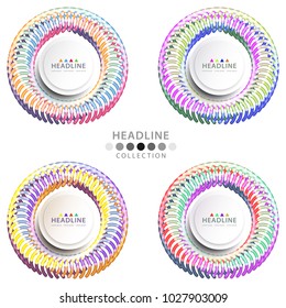 Brochure header colorful layout background template design collection