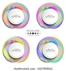 Brochure header colorful layout background template design collection