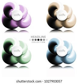 Brochure header colorful layout background template design collection