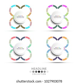 Brochure header colorful layout background template design collection