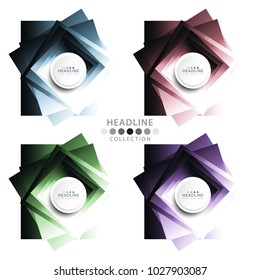 Brochure header colorful layout background template design collection