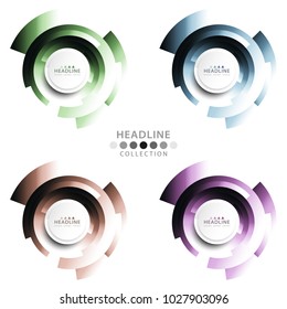 Brochure header colorful layout background template design collection