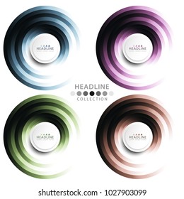 Brochure header colorful layout background template design collection