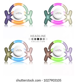 Brochure header colorful layout background template design collection