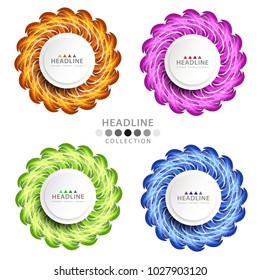 Brochure header colorful layout background template design collection
