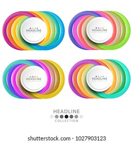 Brochure header colorful layout background template design collection