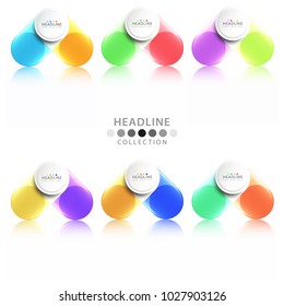 Brochure header colorful layout background template design collection