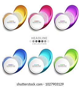 Brochure header colorful layout background template design collection