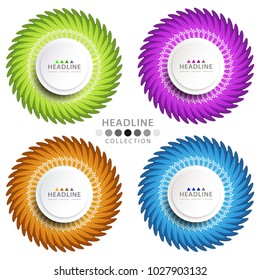 Brochure header colorful layout background template design collection