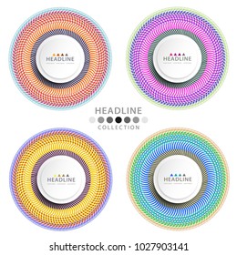 Brochure header colorful layout background template design collection